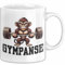 Gympanse Tasse Fitness Gym Affe Schimpanse Bodybuilding (Weiß)