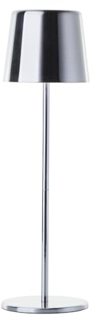 Brilliant LED Außen-Tischleuchte Xaana Akku Tischlampe, 37cm, 300 lm, 3000-6500 K, dimmbar, alu gebürstet