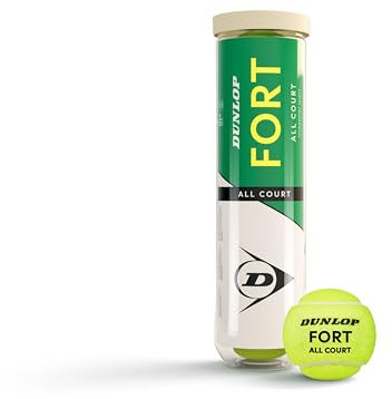 DUNLOP Tennisball Fort All Court TS - für Sand, Hartplatz und Rasen (4 Bälle)