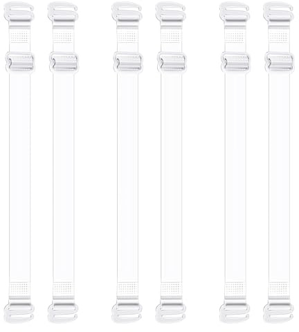 6-Stück BH TräGer Transparent Schultergurt,Damen BH mit Durchsichtigen TräGern,Abnehmbare Durchsichtige BH TräGer,BH Transparent BH-TräGer,BH Durchsichtige TräGer BH Träger Halter