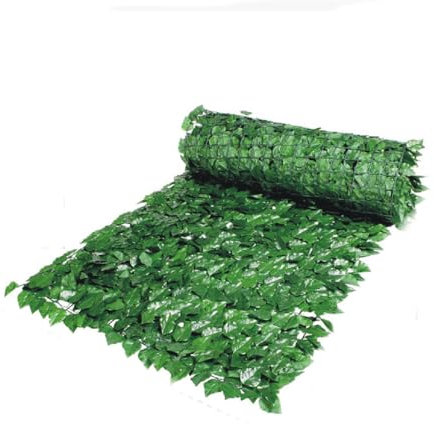 Siepe artificiale per balcone, giardino, Edera Rampicante Folta Coprente, Resistente alle Intemperie Misure: Lunghezza 3 metri, Altezza 1 metro.