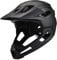 Mountain Bike Helmet for Adult, Breathable Shock-Proof PC Full Face Bike Helmet with Detachable Chin Holder & Visor Adjustable Unisex Black for Biking Outdoor