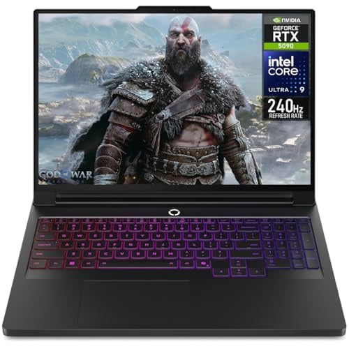 Lenovo Legion Pro 7i 16 WQXGA OLED Glossy 240Hz, Gaming Laptop, Eclipse Black, Intel Core Ultra 9 275HX 2.1GHz; NVIDIA GeForce RTX 5090 24GB GDDR7; 64GB DDR5 RAM; 2X 1TB NVMe SSD, Windows 11 Pro
