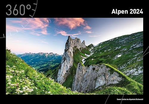 360° Alpen Premiumkalender 2024 (360° Premiumkalender 2024 (50 x 35 cm))