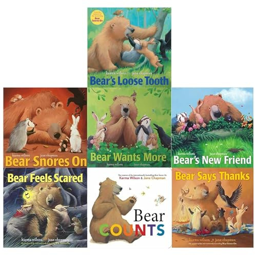 The Bear Books Series 7 Picture Books Collection Set (Bear Says Thanks, Bear’s New Friend, Bear Snores On, Bear Wants More, Bear Feels Scared, Bear Counts & Bear’s Loose Tooth)
