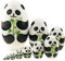 Set 10 Pcs Cute Panda Egg Shape Wooden Stacking Toy Handmade Nesting Dolls Animals Matryoshka Doll Babushka Dolls Panda Stuff Easter Egg For Kids Panda Bear Toy Panda Party Supplies
