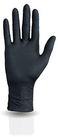 100 Stück Nitril Einweghandschuhe, Einmalhandschuhe puderfreie und unsterile Kochhandschuhe Tätowierhandschuhe Tattoo Handschuhe, (M,schwarz)