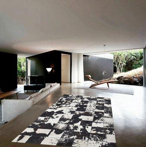 Vip-leather NEU KUHFELL Patchwork Teppich (150 cm x 210 cm)