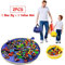 SUMBABO Toy Storage Mat Bag - Play Mat Bag and Toy Organizer Storage Bag by Drawstring for Toy Bricks - Toy Storage Container for Kid with Cap Like Travel Bag as Gift 2Pcs=1Big+1Mini