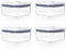 OXO Good Grips POP - Contenedor hermético para alimentos, 1.1 cuartos de galón cuadrado (paquete de 4)