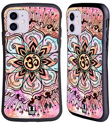 Head Case Designs Macchia Rosa Om Custodia Cover Ibrida Compatibile con Apple iPhone 11