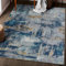 ReaLife Teppich - Maschinenwaschbar - aus Premium-Recyclingfasern hergestellt - Abstract Modern Blue, 225 x 285 cm