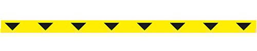 Djois, 197551 - Boden-Klebeband mit Pfeilen, 50x1000mm, Schwarz, Gelb, 1 Stück, Selbstklebend, Rutschfest, Hohe Haltbarkeit, Innenbereich, Raumabgrenzung, Warteschlangenmanagement