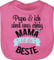 Shirtracer Baby Lätzchen - Mama ist die Beste I Mama Geschenk Muttertag - Unisize - Pink - muddi mom mamas coolmama mutter best mum muttertagsgeschenk mommy mami mother's day für mutti tollste mama's