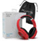 FLUX'S Écouteurs Bluetooth 5.0 sans Fil, Haute fidélité, Pliables, Microphone intégré, Micro SD et Radio FM, pour iPhone/Android/Samsung/Tablette/TV (Rouge)