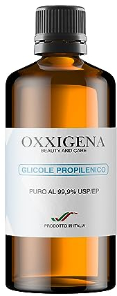 Oxxigena - Reines flüssiges Propylenglykol 99,9% 250 ml, Voll-PG neutrale Basis, Ideal zur Befeuchtung der Haut und zur Herstellung von Flüssigkeiten, geschmacks- und geruchsneutral