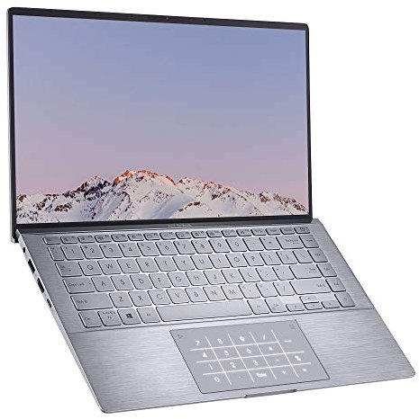 ASUS ZenBook UM433IQ Full HD 14 Laptop (AMD Ryzen 7 4700U, Nvidia GeForce MX350 Graphics, 8GB RAM, 512GB PCIe SSD, Windows 10) - Includes LED NumberPad, Light Grey