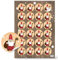 Logbuch-Verlag 24 kleine Nikolaus Aufkleber beige rot weiß - rund 4 cm - Nikolausaufkleber Weihnachtsmann Sticker als Verzierung für Nikolausgeschenke