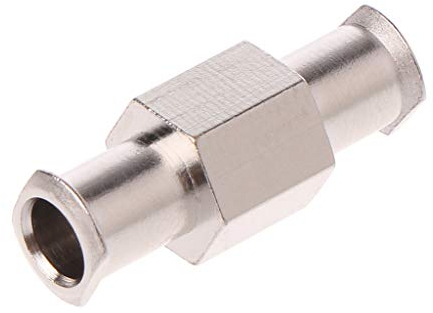 WOWOWO 1 Stück Luer Lock Adapter Koppler Messing-Buchsenanschluss aus vernickeltem Messing mit 4-mm-Öffnung