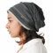 CHARM Baumwolle Slouch Herren Beanie - Leichte Chemo Mütze Koreanisches Design Dunkelgrau