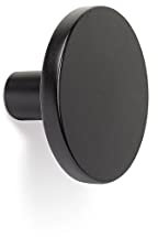 Gedotec Bouton de meuble antique | Bouton d'armoire noir mat | COMO | Bouton de porte métallique rond | Bouton de tiroir Ø 26 mm | Bouton de commode Armoires de cuisine & portes | 4 pièces - Bouton