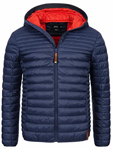 Indicode Herren Bowers Steppjacke Winterjacke Daunenjacken-Optik mit Kapuze | Warme Alltagsjacke in modernem Daunenlook, gefütterte Jacke, Übergangsjacke, Herrenjacke, Outdoorjacke für Männer