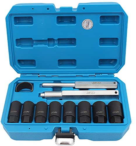 CCLIFE 12 pièces Extracteur ecrou antivol de roue, Douille extracteur sans endommager jante 18-25mm Matériau 42CrMo