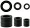 24 Piezas Arandelas, Arandelas Redondas Planas, Arandela Aislante Separador Surtido Kit para Plomería de Reparación,1/2 Pulg, 3/4 Pulg, 30 mm (1,18 Pulg.) OD 20 mm (0,8 Pulg.) DI, Negro