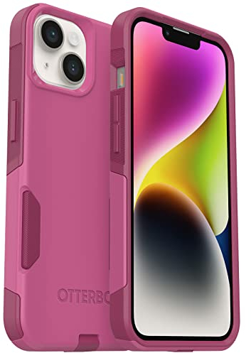 OtterBox iPhone 14 & iPhone 13 Commuter Series Case - INTO THE FUCSHIA (Pink), slim & tough, pocket-friendly, with port protection