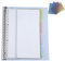 AMO HERMOSO B5 Kariert Spiralblock Notizbuch, Softcover Notizblöcke mit Register, Refillable Spiral Notebook, 80gsm, 120 Seiten, 21.5×28cm