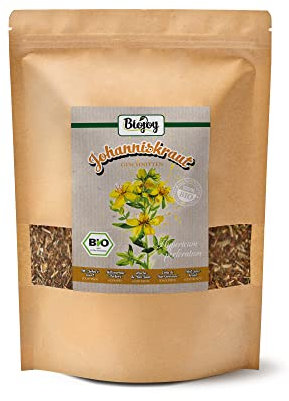 Biojoy Hierba de San Juan BÍO (500 g), Hipérico seco y cortado, apto para infusión y té (Hypericum perforatum)