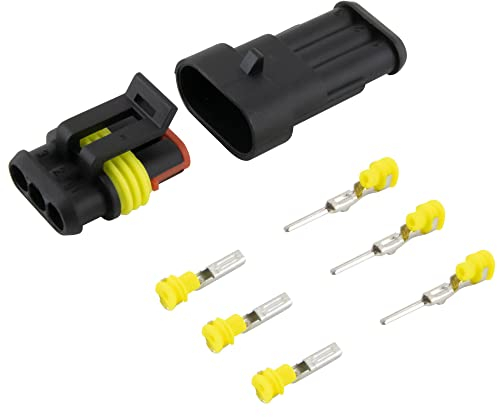 10 x KFZ Kabel Steckverbinder 3-polig/Schnellverbinder; IP67 wasserdicht; für Auto Motorrad Boot