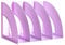 Marte Vanci Schreibtisch-Akten-Organizer, stabiler Schreibtisch mit 4 Fächern, Zeitschriften-Kunststoffhalter, Rahmen, Aktentrenner, Dokumentenschrank, Display und Aufbewahrung, Organizer-Box violett
