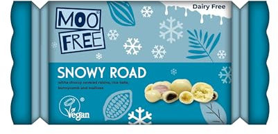 Moo Free Snowy Road Christmas Chocolate Cracker Box | Dairy Free | Gluten Free Chocolate | Vegan Chocolate Gifts | Chocolate Selection Boxes | 100g