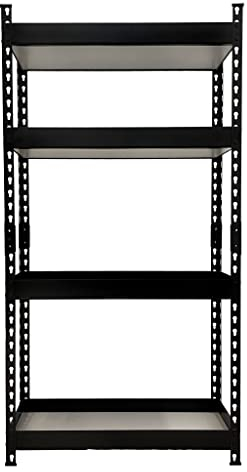ProLiving Schwerlastregal Steckregal Metallregal Werkstattregal Kellerregal schwarz Verschiedene Größen 875kg belastbar schwarz (137x71x30 cm)