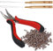 Hair Extensions Tools Kit,Professional Tools With Hair Extension Pliers,Loop Threader and 500 PCS Silicone Line Nano Brown Beads for Extending Hair Wearing Feather Accessories Barber or Diy (Brown)