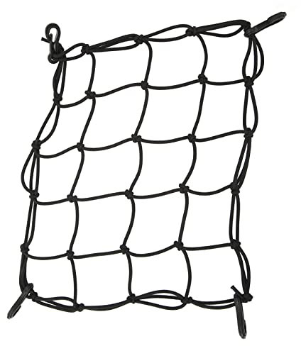 FOLOSAFENAR Rete da carico per Console per Barche , Rete Elastica da carico per Kayak Estensibile Nera per Canoa