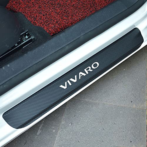 4Pcs Car Door Sill Protector for Op-el OPC Adam VIVARO MERIVA, Anti Scratch Carbon Fiber Threshold Edge Entry Guard Stickers Kick Plates Styling Accessories, VIVARO White