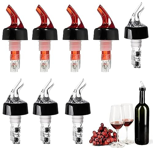 8 Pièces Beccuccio Cocktail Dosatore Cocktail, Beccucci Per Bevande, Liquor Pour Trasparente, Dosatori Per Liquori Misurati per Vino, Cocktail, Casa, Bar, Bevande, Olio, Aceto, Succo