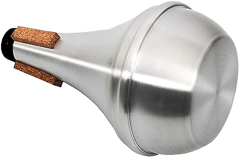 Trompetendämpfer - Klassischer Jazz-Schalldämpfer aus geradem Aluminium mit Gummikorken | Zubehör für Trompetendämpfer für Wohnung, Zuhause, Schule, Reisen, Camping