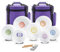 KVKA Set of 7pcs Chakra Design Frosted Quartz Crystal Singing Bowl 6-12 inch Sound Healing Bowl with Carrying Case