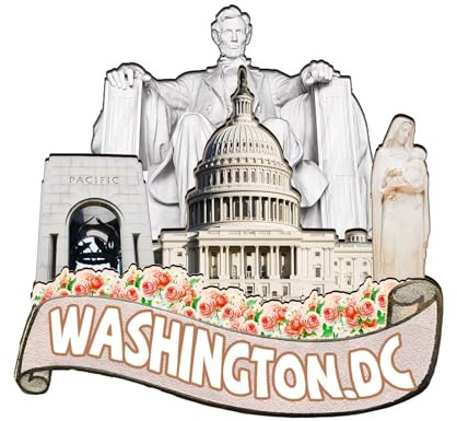 Orlaybar Washington.DC America Dekorativer Magnet, 3D-Kühlschrank, Stadt, Reise, Souvenir, Touristengeschenke, handgefertigtes Handwerk, Kühlschrankmagnet, Heimdekoration, 100 Stück