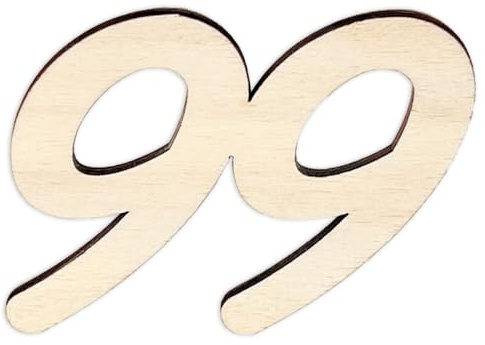 Zahl 99 – 20cm – aus Holz zum Geburtstag von 3,5 bis 29cm als Tischdeko, Nummerierung, Blumenschmuck, Runde Geburtstage & Schnappszahlen