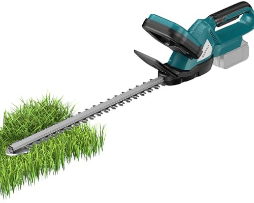 Cordless hedge trimmer, 1350RPM Brushless Motor,Ergonomic handle with safety baffles,compatible with Makita 18V,Lightweight hedge trimmer for garden, fence, gardening (without battery)