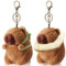 Mezrkuwr 2 Stück Capybara-Plüsch-Schlüsselanhänger, Plüschtiere, Spielzeug, realistische Capybara-Kuscheltiere, Capybara-Anhänger für Rucksack, Geburtstagsgeschenk