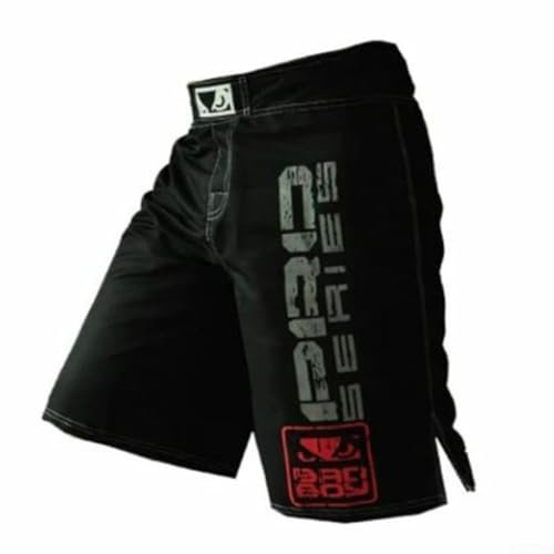 MMA Fight Shorts for Kick Boxing Sports and Fitness Training, Trunks with Breathable Material (M)