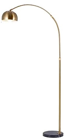 NESPIQ Lampadaire Lampadaire sur Pied Lampadaire Réglable Bras Long Pêche Verticale Lampadaire Fer Abat-Jour Socle en Marbre Lampe sur Pied pour Chambre lampadaire Salon