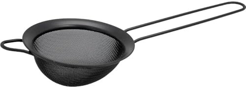 VB VIN BOUQUET FIK 1433 Colino per cocktail in acciaio inox nero, accessorio professionale per barista, ideale per miscelare bevande