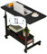 JANDTEK – Mesa con Ruedas y Altura Regulable 60x40cm | Escritorio Portátil con Estantería – Ideal para Ordenador, Cama o Sofá