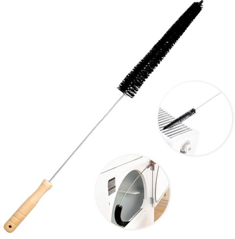 Brosse de nettoyage pour radiateur, plumeau de radiateur, long et flexible avec manche en bois, brosse de nettoyage multifonction pour radiateur, sèche-linge et machine à laver (72 cm)